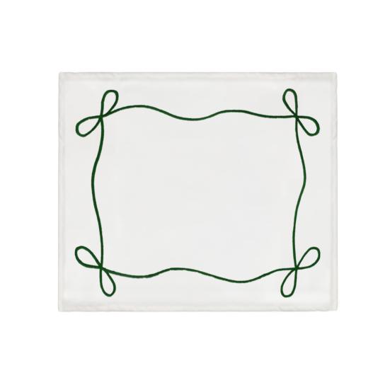 Napkin Nordic Style Embroidered Bow Pattern Cotton Linen Placemat Heat-Resistant Absorbent Fabric Napkin Cloth