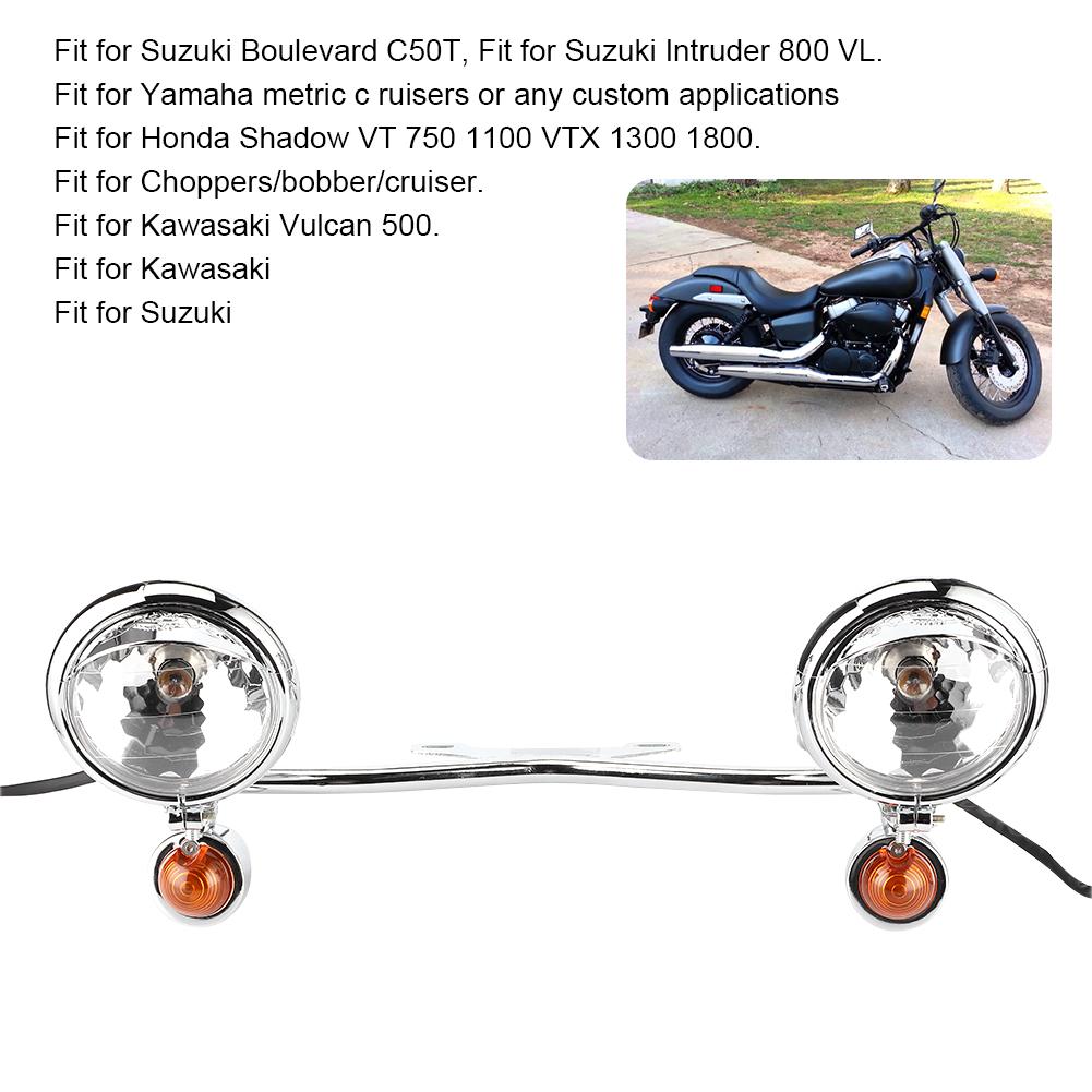 DC12V Motorcycle Fog Lamp Kit Turn Signal Light With Mount Bracket Fit For Honda Shadow VT 750 1100 VTX 1300 1800