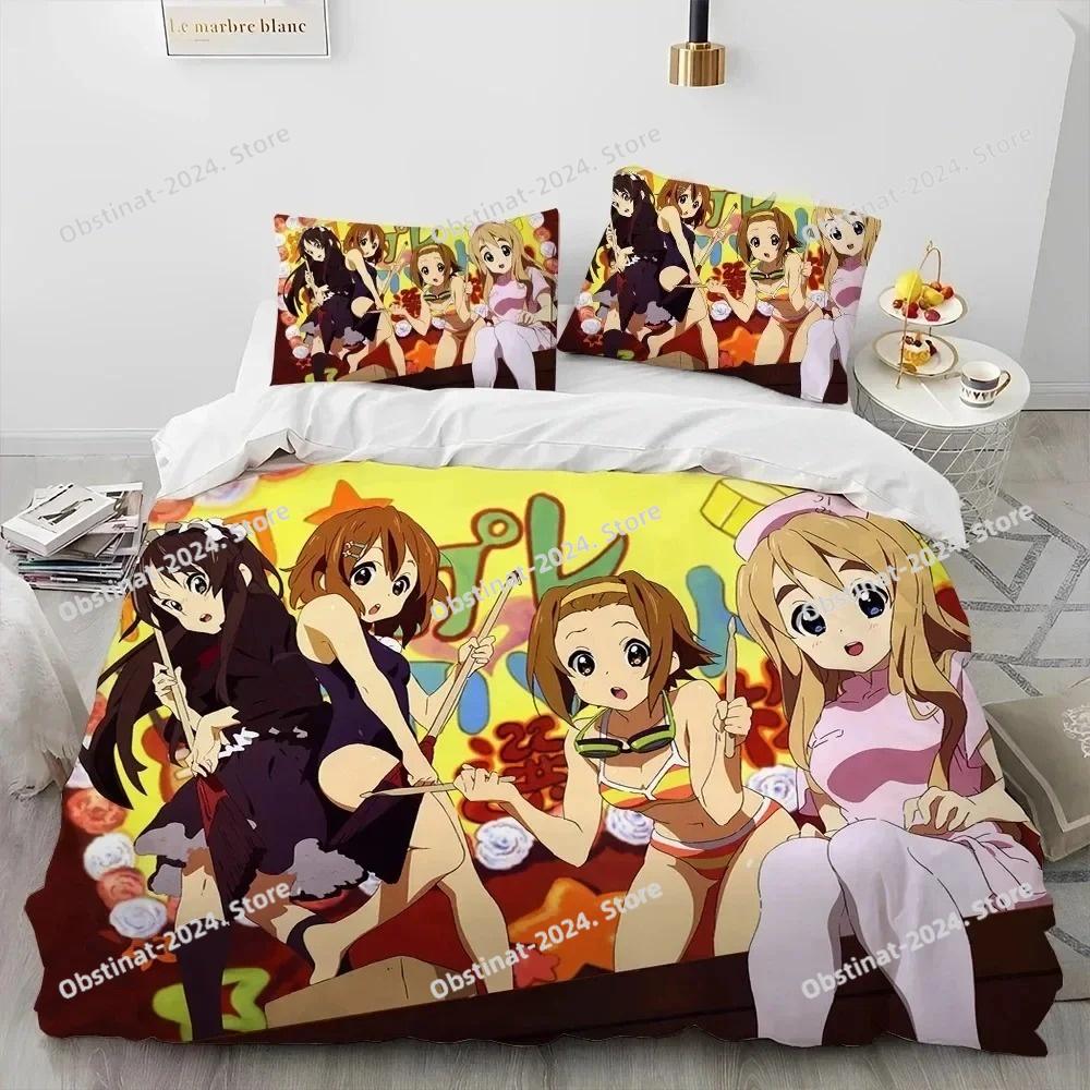 K-ON Kawaii Dívky Anime Ložní Set Chlapci Dívky Twin Queen King Size Povlak na Peřinu Povlak na Polštář Postel chlapci Dospělí Domácí Textil