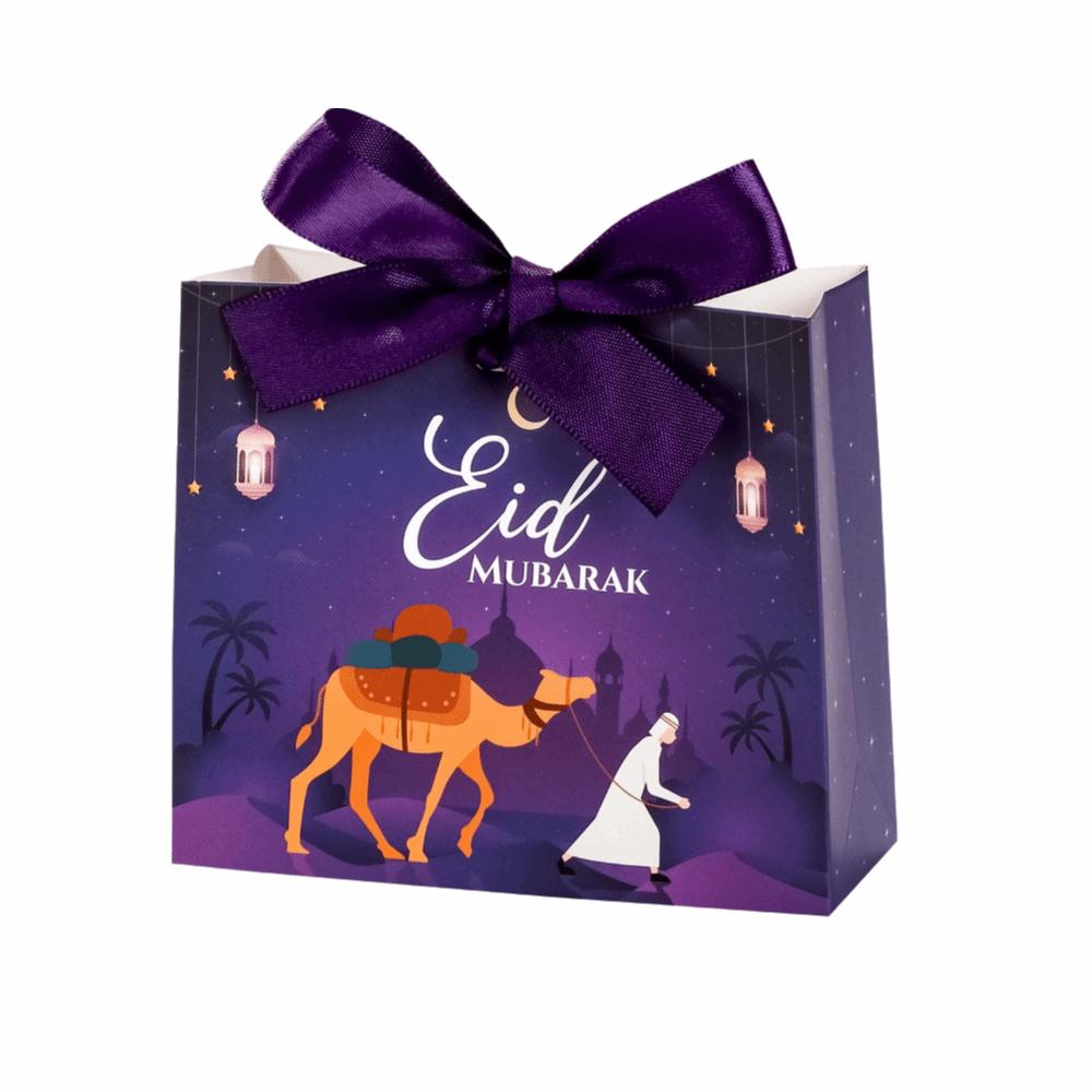 10Pcs Multicolor Eid and Ramadan Gift Boxes Star/Moon Portable Eid Gift Box Simple DIY Gift Packaging Bags