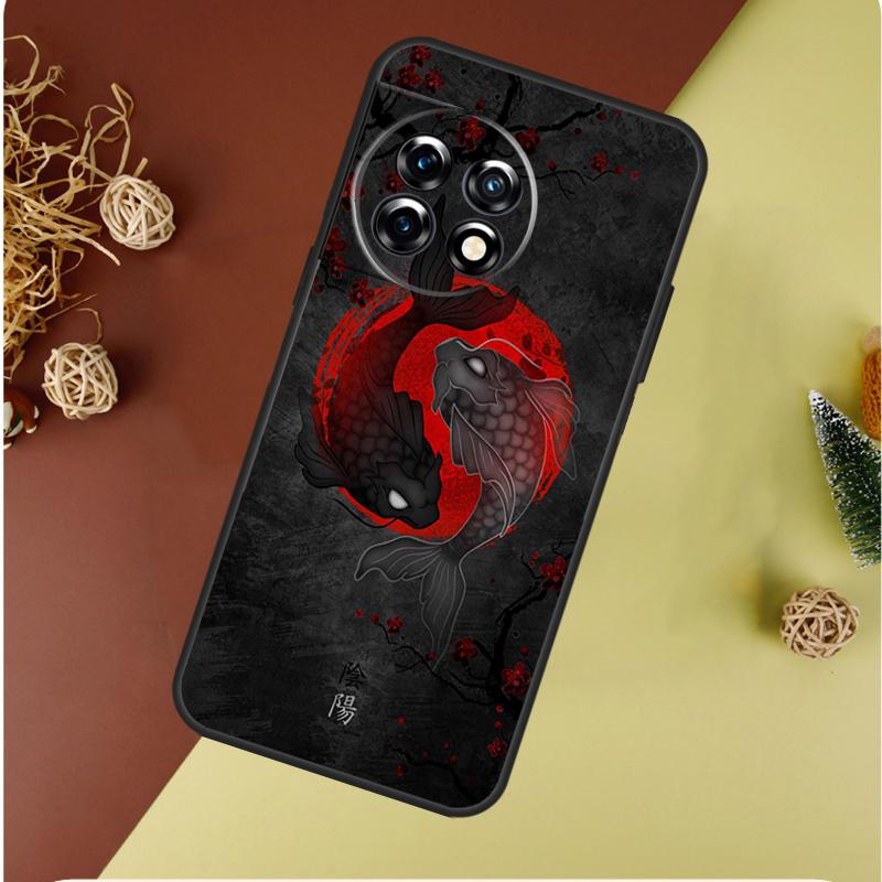 Koi Fish Yin Yang Art For OnePlus Nord CE 4 3 2 Lite N20 N30 9 10 Pro 8T 9RT 10T 10R 13R 12R 11 12 13 Phone Case