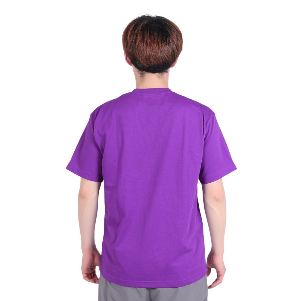 The North Face Short Sleeve Small Box Logo UV TNF Size M Men's Tee, Quick-Drying, Anti-Static, Protection, Purple,