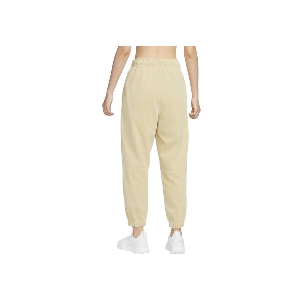 Nike Solid Color Warm Breathable Lace-Up Mid-Rise Casual Pants Women Bottoms Yellow HQ4877-783