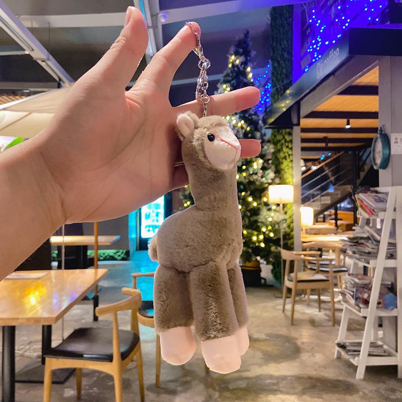 Plüsch Alpaka, Niedlicher Schlüsselanhänger, Schultaschenanhänger, Puppe, Taschenanhänger, Puppen-Schlüsselanhänger-Geschenk