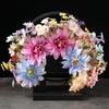Bridal Garlands Florals Crown Wedding Flower Headband Beach Wreath Hairband Girls Hair Accessory Women Head Hoop Props