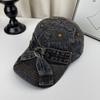 Women'S Korean Style Sweet Bow Tie Denim Baseball Cap Spring/Summer  Duckbill Sun Cap Fashion Accessory