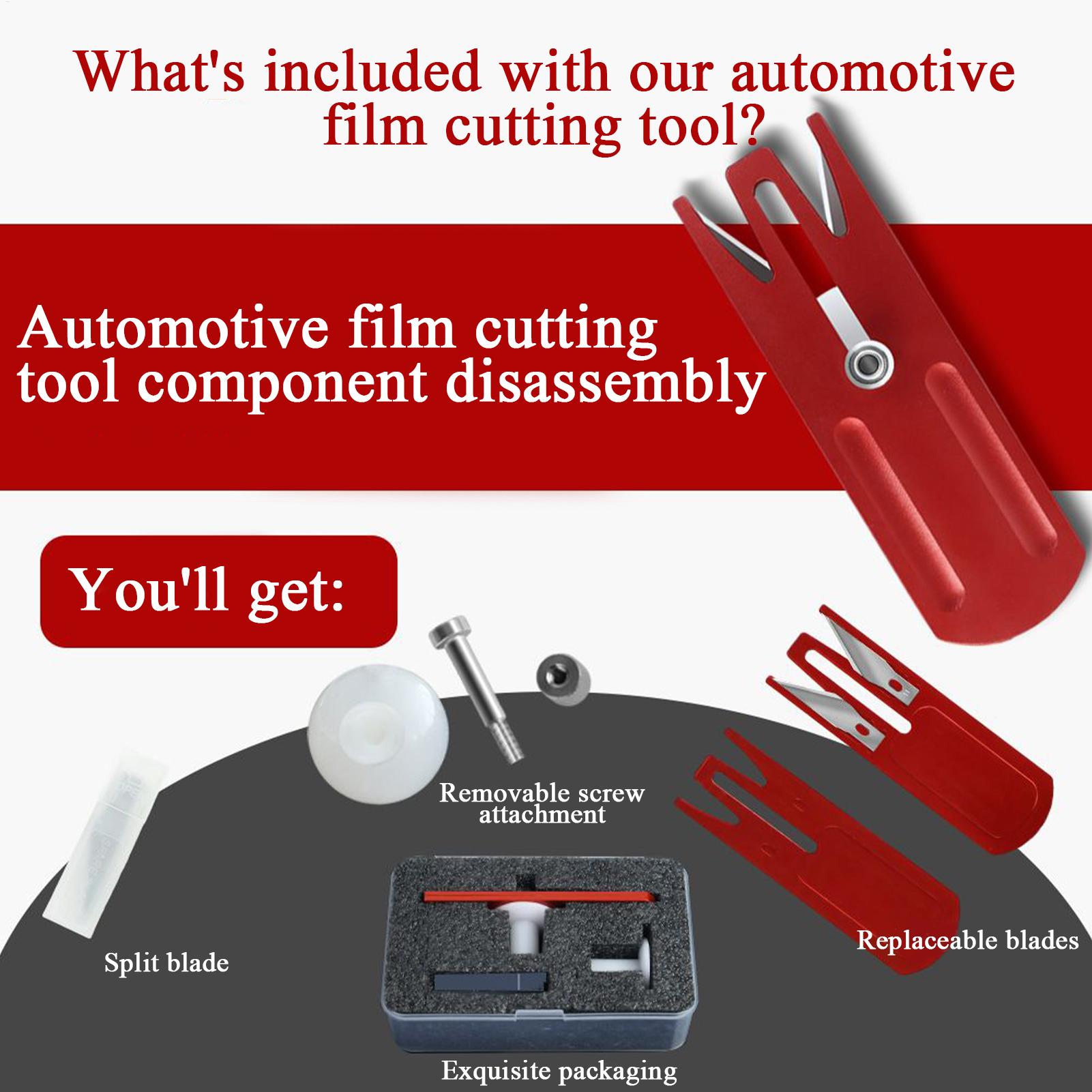 Portable Automotive Film Cutting Tool, Vehicle Wrapping Cutter Gadget, Garage Workshop Home Indoor Outdoor Use car accessores nero