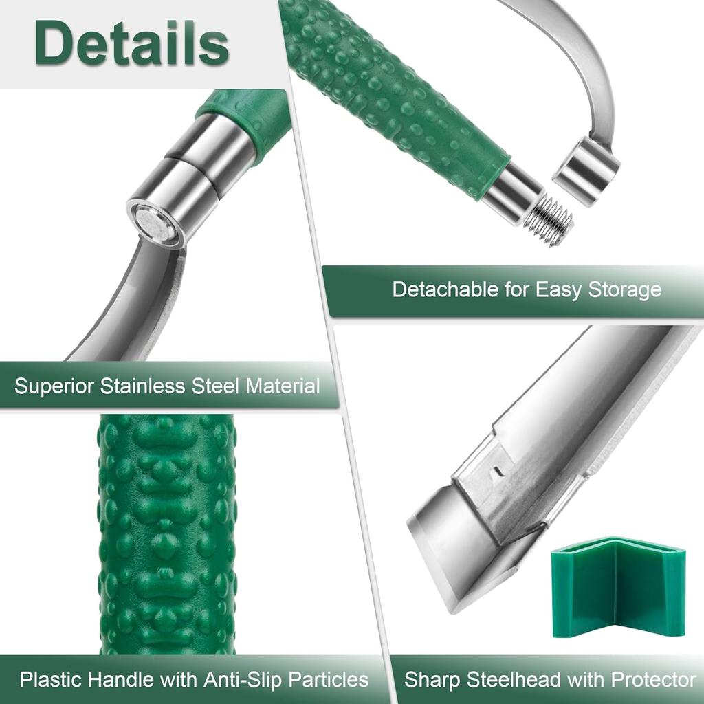 Caulk Remover Tool, Detachable Caulk Removal Tool Big Size with 5 Replacement Stainless Steelhead, Glass Glue Angle Caulking Remover Scraper for