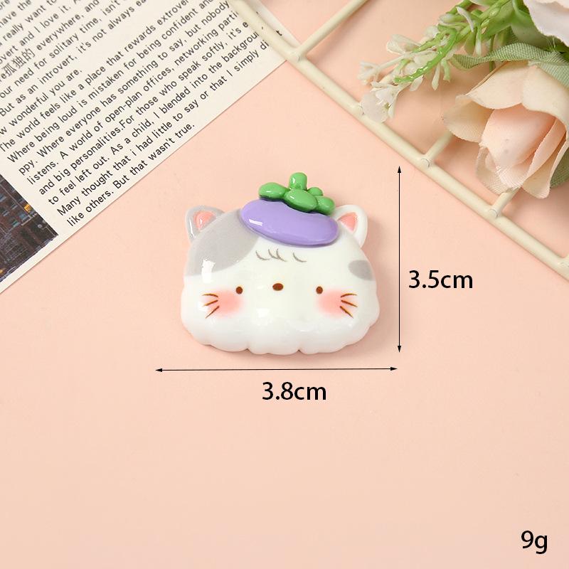 DIY Resin Ornament: Cute Fruit Animal Hat Stickers & Handmade Hair Clip Phone Case Accessories