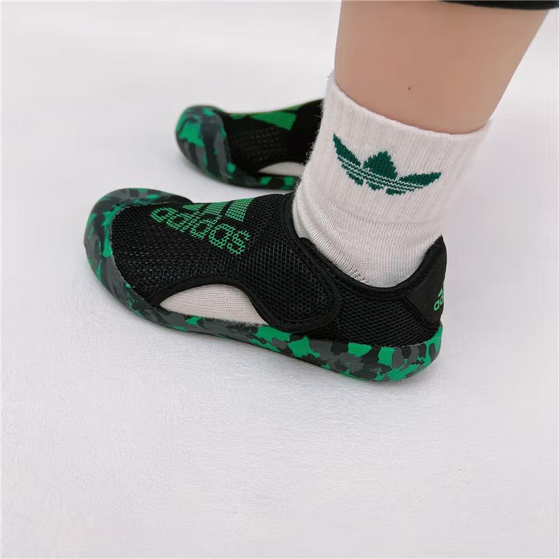 Adidas Altaventure 2.0 Simple Comfortable Non-Slip Durable Sandals Kids Sandals Black Green FZ6510