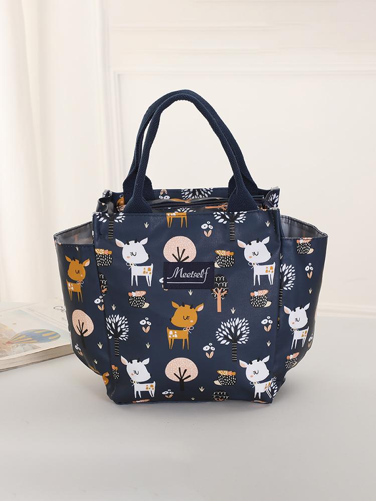 Bento-Tasche, einfache Lunchbox-Tasche, Oxford-Gewebe, kleine verdickte Hand-Bento-Tasche, Lunchtasche