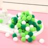 100pcs/set Colorful Plush Poms Ball Applique Make Hairband Scarf Mittens Crafts