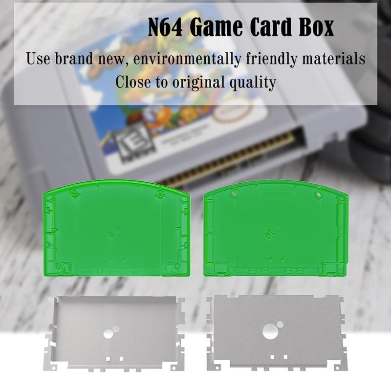 Cartridge Cassette Housing Protective Cover Case for N64 with Screws Kit Game Console Cartridge Card Protector Shell