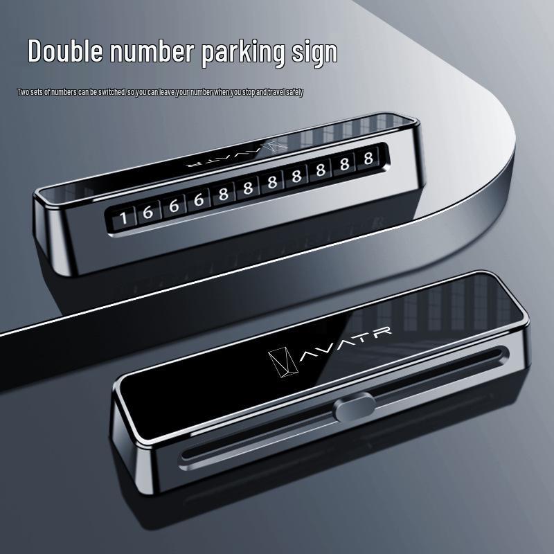 Avatr 07 Mobile Parking Phone Number Plate for 2024 Car Model with Concealed Avatr 12 Sliding Feature