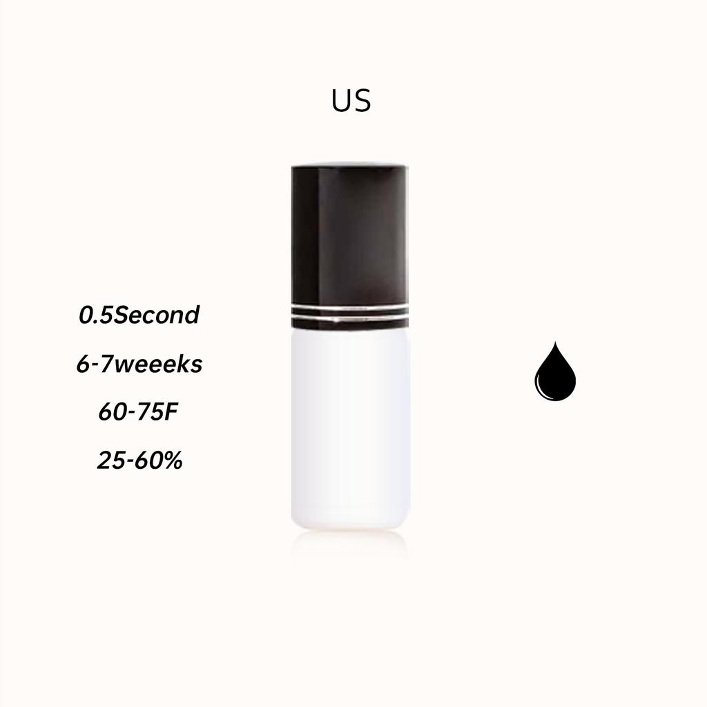 0.3/0.5/1-2 Second Waterproof Strong Lash Glue Fast Dry Adhesive Low Humidity Eyelash Extension Glue