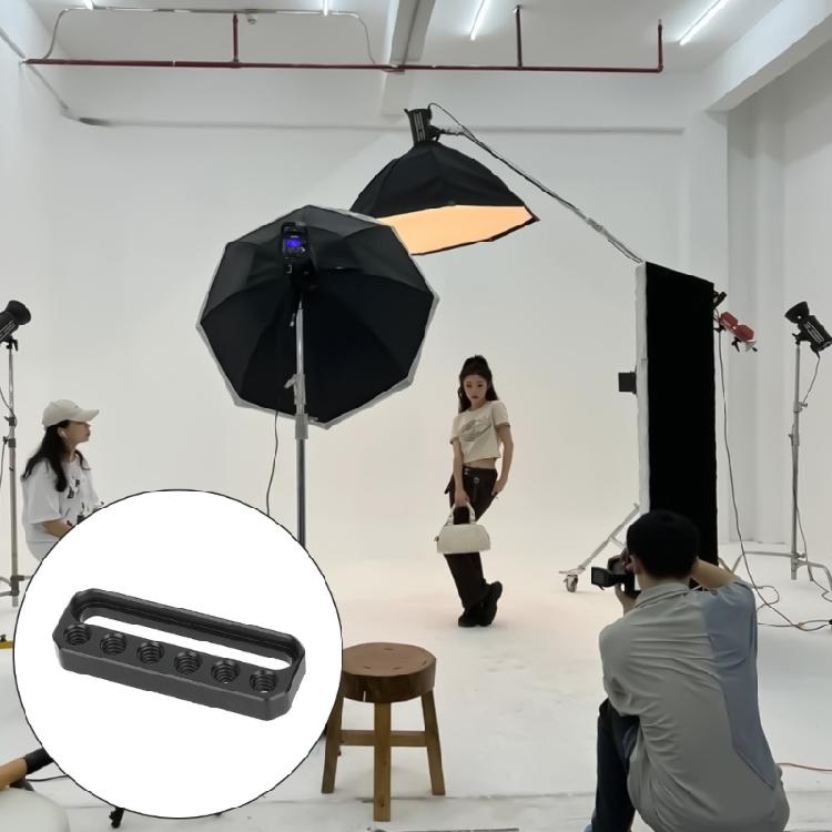 Professional Camera Mounting Plate with Standard 1/4-20 Thread Holes Easy Installtion for DSLR Camera Accessories