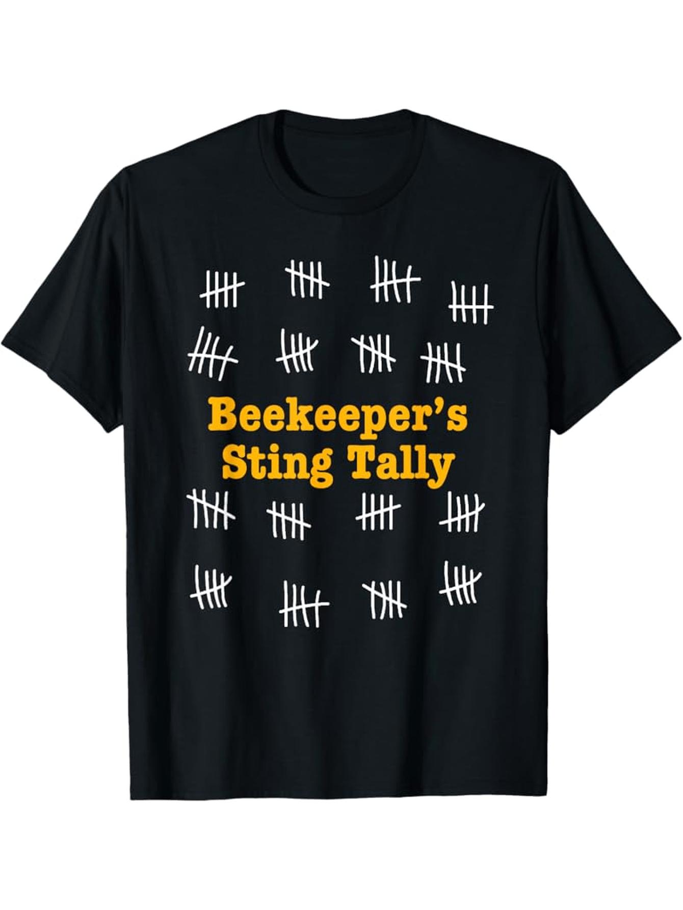 Top Pick Mens Beekeeper Sting Counter Tally Mark TShirt S