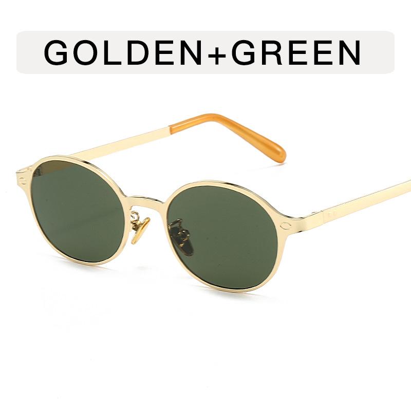 Korean Fashion Women Sunglasses Oval Shape UV400 Protection Outdoor Sun Glasses Vintage Retro Sunglass for Men