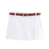 Kaslead New Women clothes Western Style Fashion Simple and Versatile Double Placket Belt Culottes 1608220