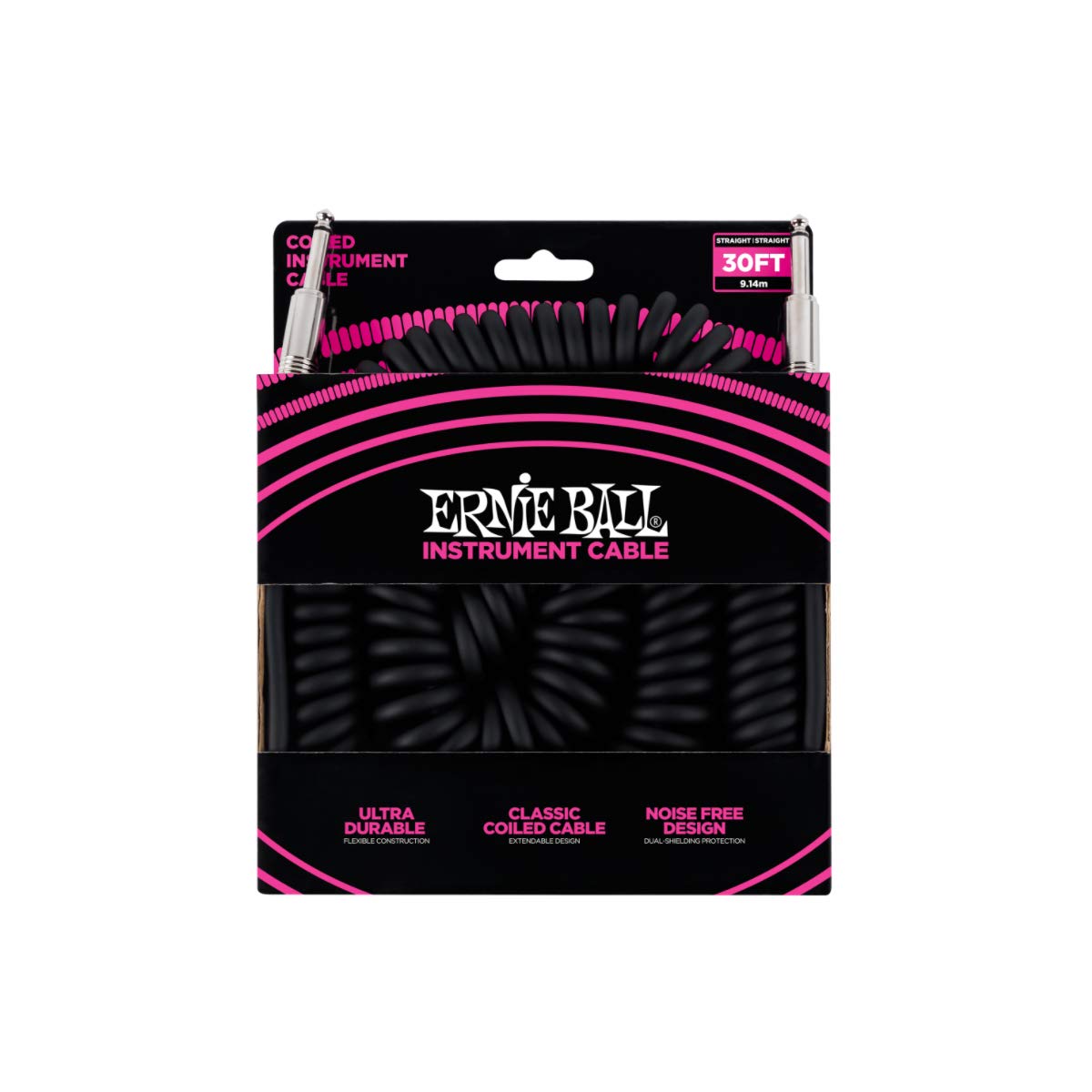 

ERNIE BALL 6044 Гитарный витой кабель 30 футов ВИТОЙ ИНСТРУМЕНТАЛЬНЫЙ КАБЕЛЬ Черный [Оригинал] 9,14 м чёрный