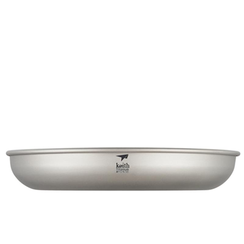 Keith Titanplatten Lebensmittelbehälter Outdoor Reise Camping Geschirr Titan Schale Dessert Steak Salat Snack Kuchen Obstschale