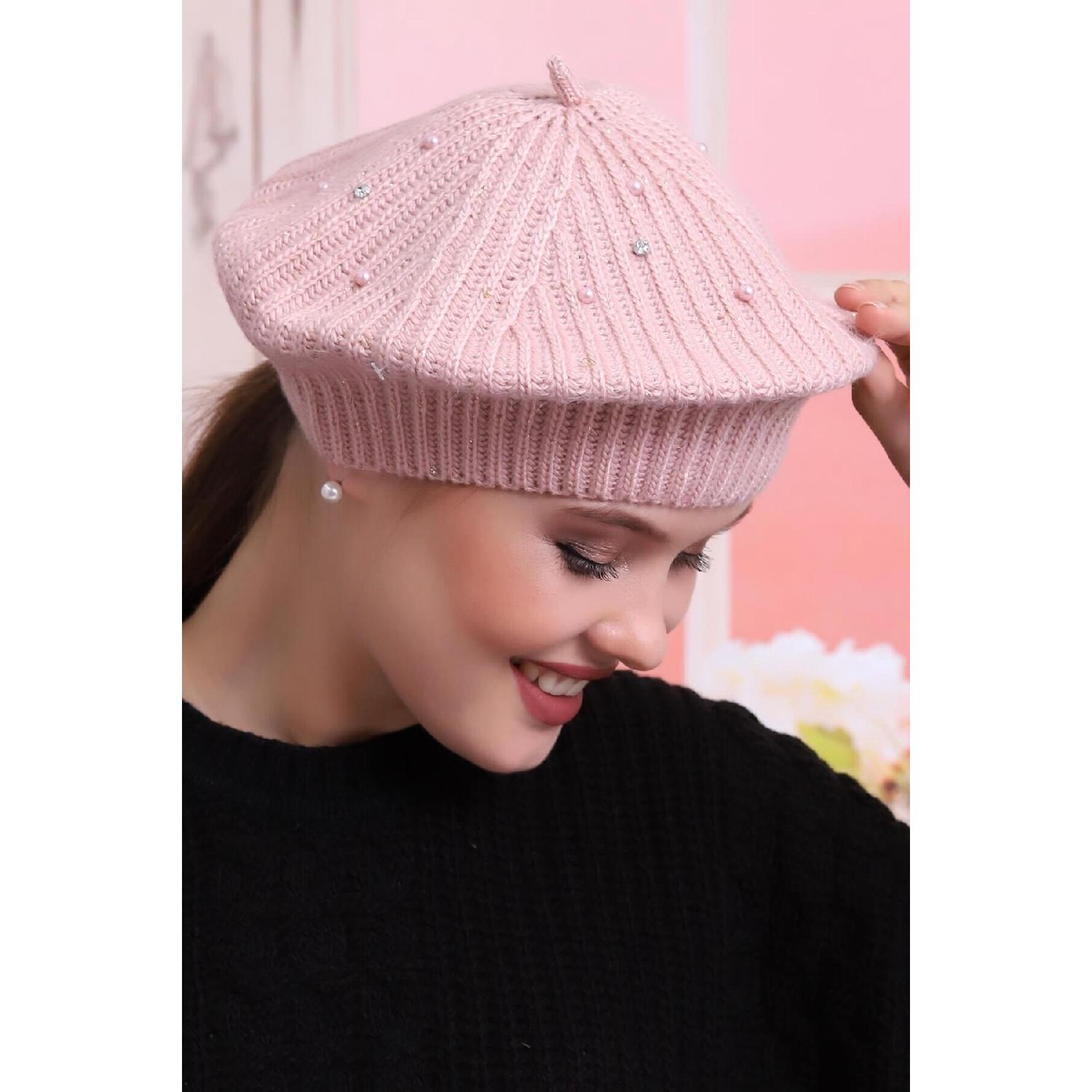 

Powder Stone Detailed Painter Beret Standart розовый