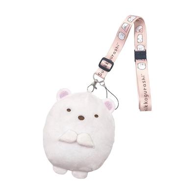 Sumikko Gurashi Shirokuma Alça de Pescoço Pelúcia Porta-Moedas Branco SG 1481 WH