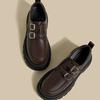 Small leather shoes women's British style new spring and autumn single shoes with platform black women's shoes