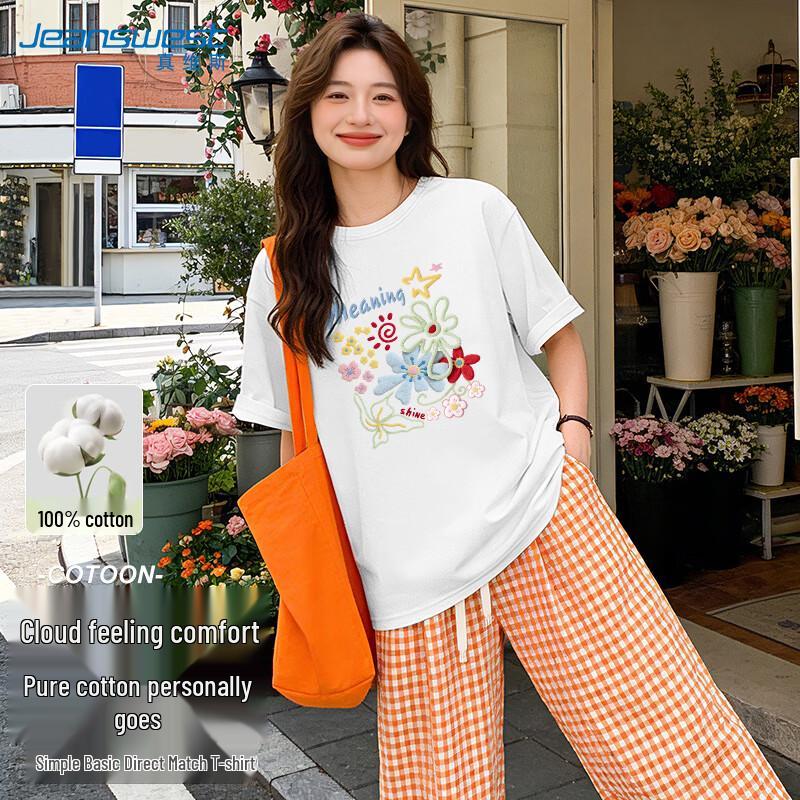 Jeanswest Women s Summer Loose Fit Short Sleeve T-Shirt L