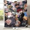 Felix Kpop Stray Kids Flannel Blanket,Ultra Soft Warm Plush Throw for Home Bedroom Bed Sofa Cover Camping Picnic Gift