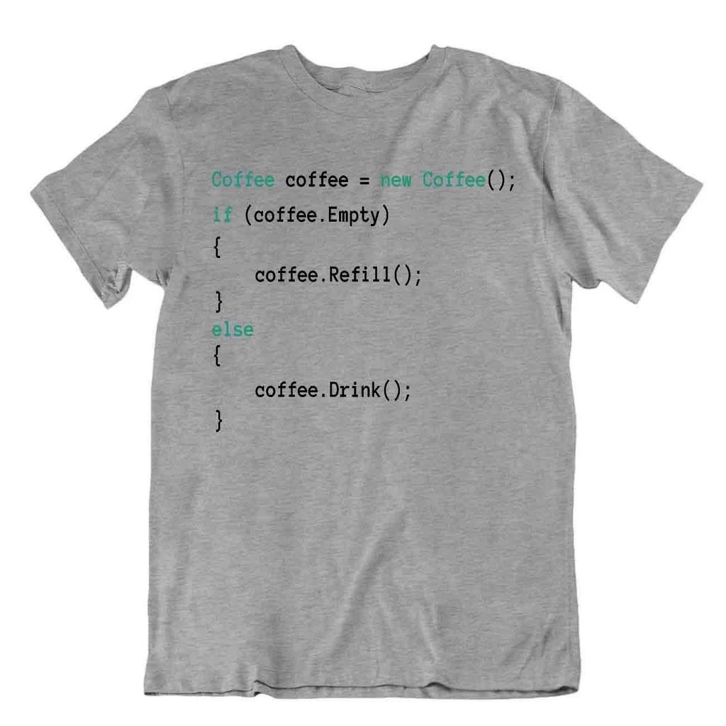 Coffee Coding Tshirt Computer Programmer T-Shirt Funny Shirt Idea Tee