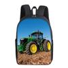 Excavator Printing Single Layer Backpack for Boy and Girls Best Gifts 2D Flat Cartoon School Bags for Children