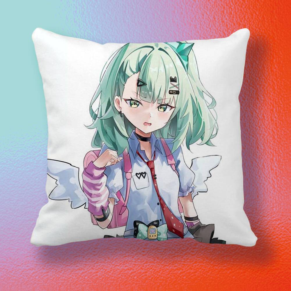 Pretty Kawiai Hot Girl Cute ZZZ Sunna Aria AOD Doublesided printed pillow cover Solid color minimalist pillowcase
