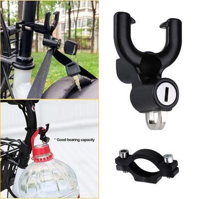 Metall Motorrad Helmschloss Fahrrad Lenker Helm Diebstahlsicherung Zubehör mit Haken zwei Schlüssel und Rohr