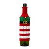 Christmas Wine Bottle Practical Woven Santa Claus Wine Bottle Cover Family Dining Table Wine Bag Home Party Ornament
