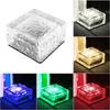 Outdoor Solar Ice Brick 4-LED Lamp for Courtyard and Landscape Pathways