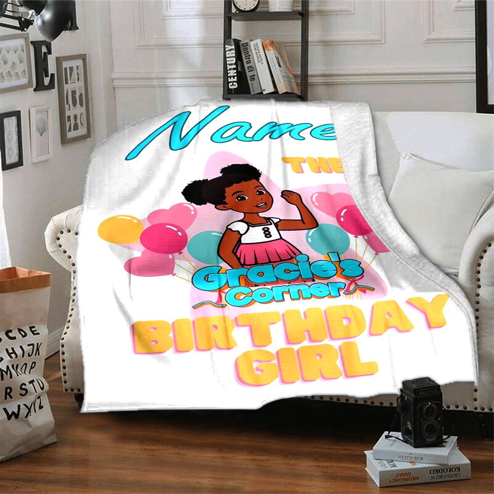Customiz Name Personality Gracies Corner Blanket Soft &Warm Sofa Office Bed Travel Lunch Break Blanket, Gift Suitable All Seasons