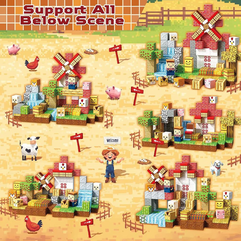 Windmill Tribe Magnetic Block Magnetic Building Block Theme Set Stem Educational Toys