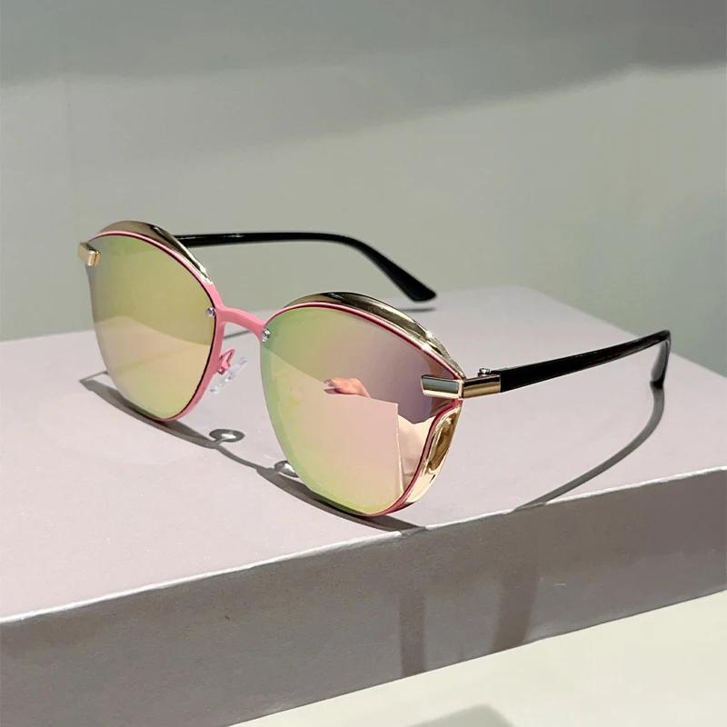 

Винтажные солнцезащитные очки оверсайз Женские Новинка Модные Зеркальные Уличные Повседневные Солнцезащитные очки Трендовый Корейский Стиль Декор Солнцезащитные очки