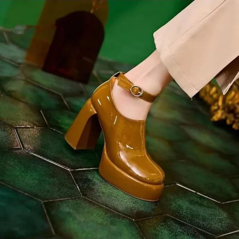 Fashion Fashion Women's Boots 2024 Autumn New Deep Mouth Comfortable Side Zipper Style Waterproof Platform Women's Shoes High Heels