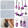 DIY Halloween Earrings Pendants Epoxy Resin Molds Skull Pumpkin Ghost Earring for Silicone Mold Craft Jewelry Making Accessories