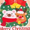 Xmas Message Cards 10Pcs Merry Christmas Greeting Set, Folding Cartoon Blank Note Cards, Festive Blessing for Holiday Gift