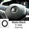 BSN1 Emblems Car Steering Wheel Emblem Sticker Interior Accessories For Volkswagen GTI Polo Golf Passat Scirocco Beetle Tiguan Magota
