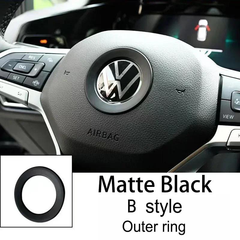 BSN1 Emblems Car Steering Wheel Emblem Sticker Interior Accessories For Volkswagen GTI Polo Golf Passat Scirocco Beetle Tiguan Magota