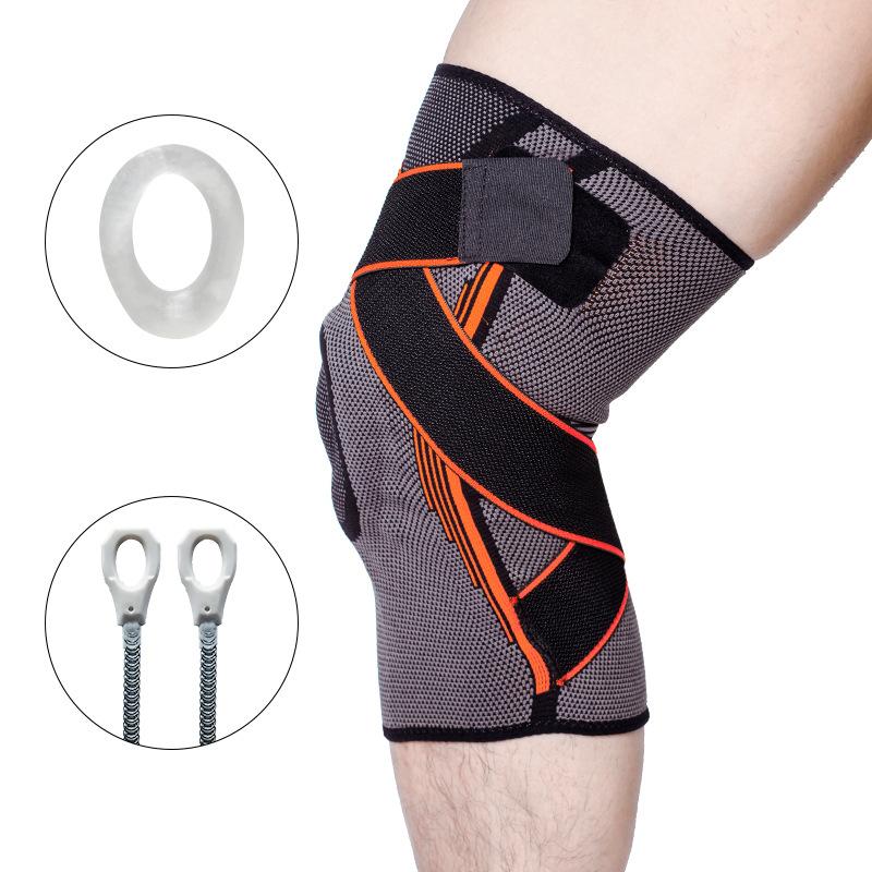 Curea cu o singură presiune pentru alergare Genunchiere din nailon Călărie Fitness Jambiere tricotate din nailon.