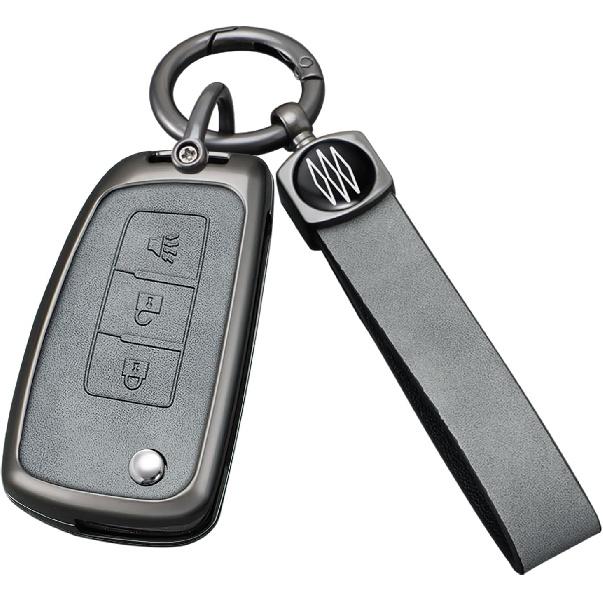 HIBEYO Folding 3 Button Key Fob Cover Compatible with Nissan Rogue Rogue Select Rogue Sport Sylphy Pulsar Sentra Key Cover Accessories with