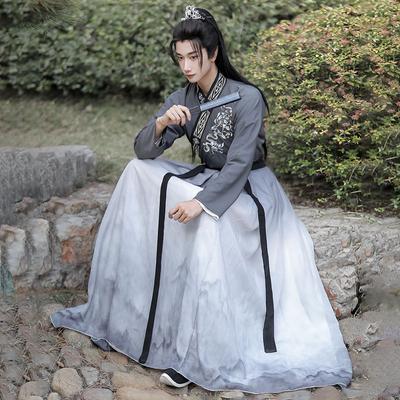Costume de scène de Style dynastie chinoise Hanfu Wei Jin, Costume brodé