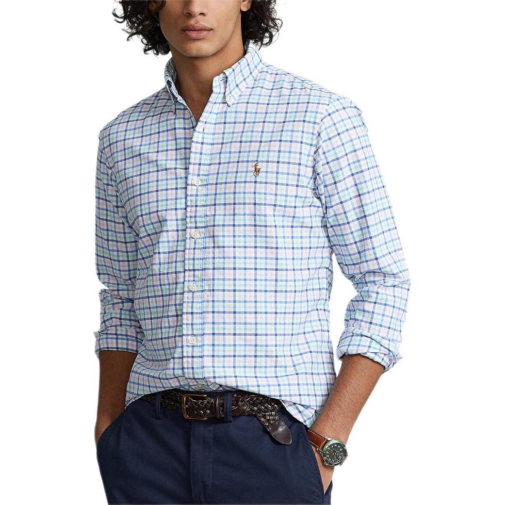 

Polo Ralph Lauren Classic Checkered Spread Collar Loose Fit Long Sleeve Shirt Men shirts Multicolor 710861058-004