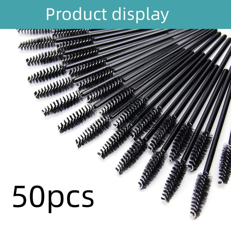 Kit d'outils de brosse à Mascara, brosse à cils jetable à la mode, bobines applicateurs, recourbe-cils, outils de maquillage, 50 pièces