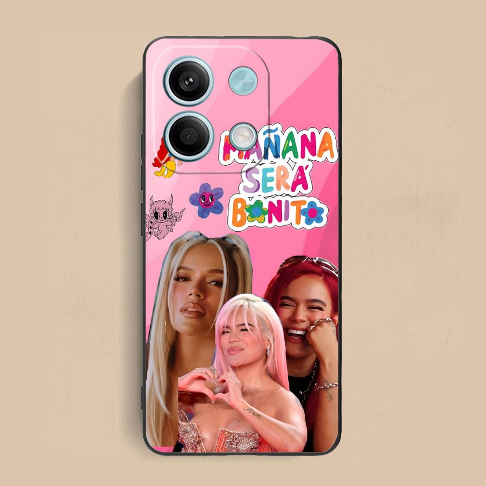 Karol G Latino Mobile Cell Phone Case for Xiaomi Redmi Note 14 13 12 11 S Pro Plus 4G 5G Colorful Printing Cover Cover Pretty